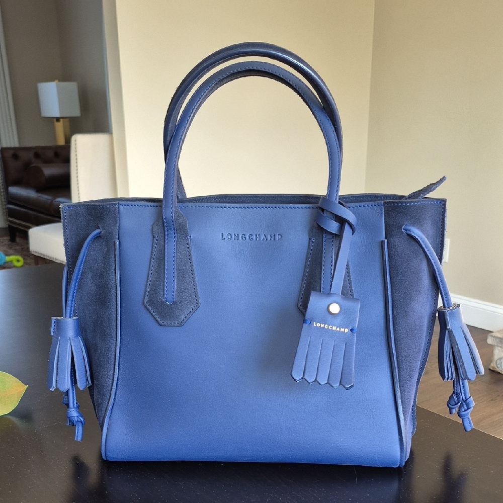 Longchamp Navy Blue Tote Bag